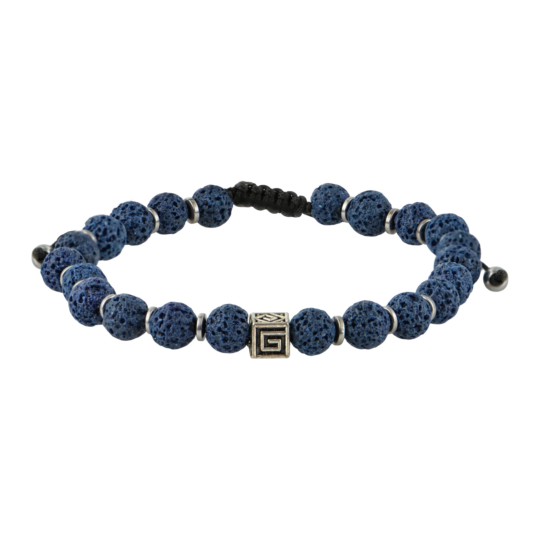 Coloured Lava Meander Men's Bracelet