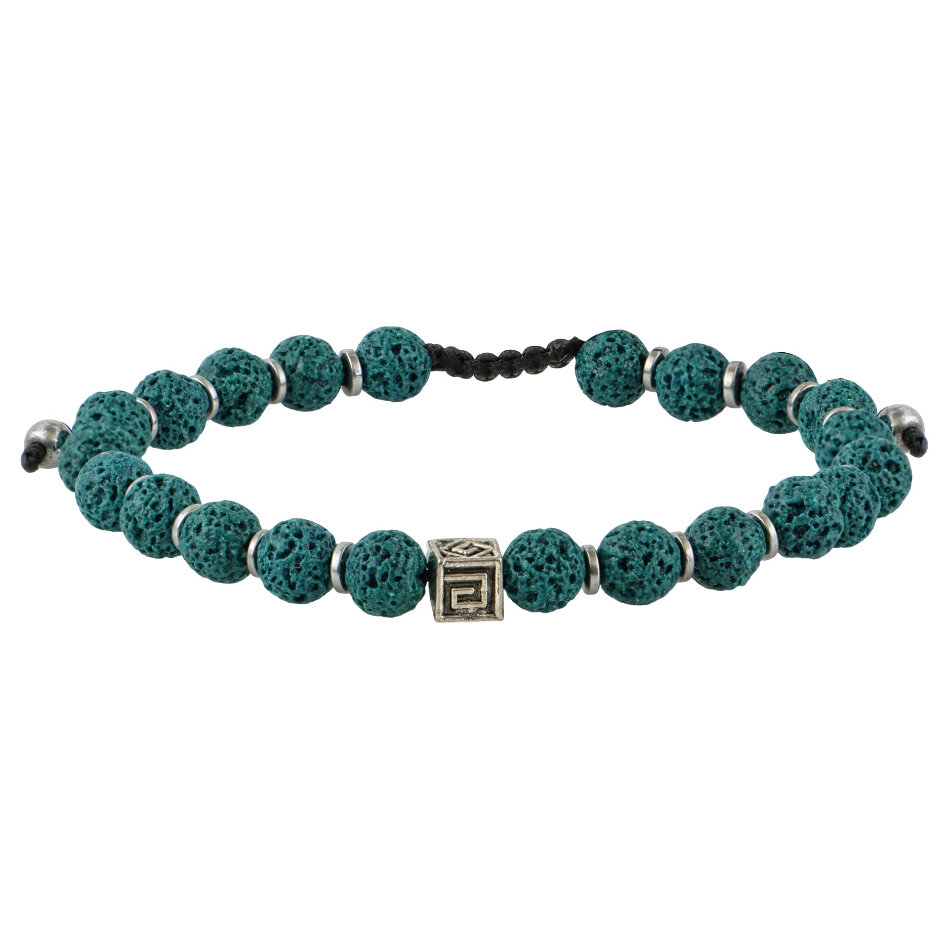 Coloured Lava Meander Men's Bracelet