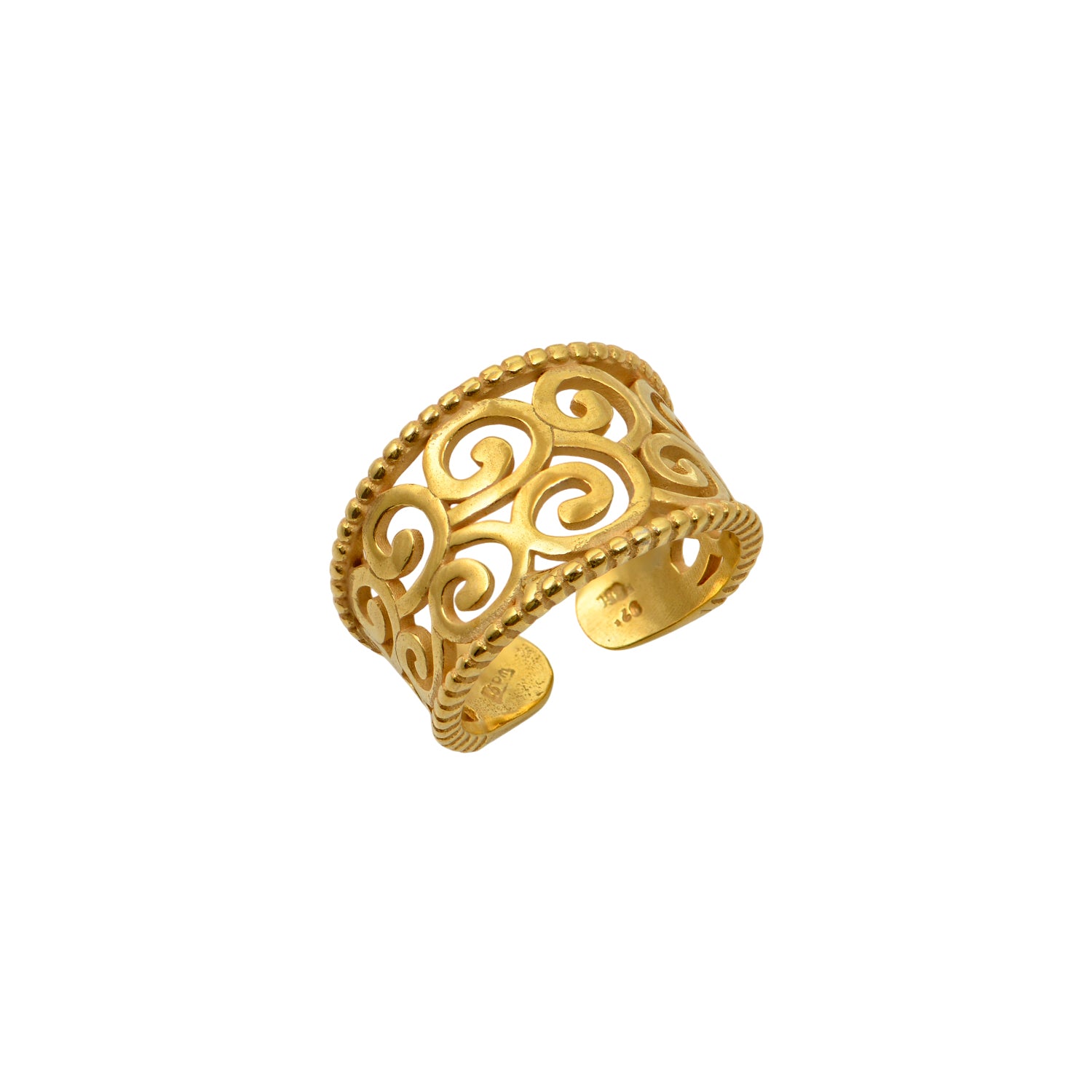 Multiple Anthemion Motifs Adjustable Ring
