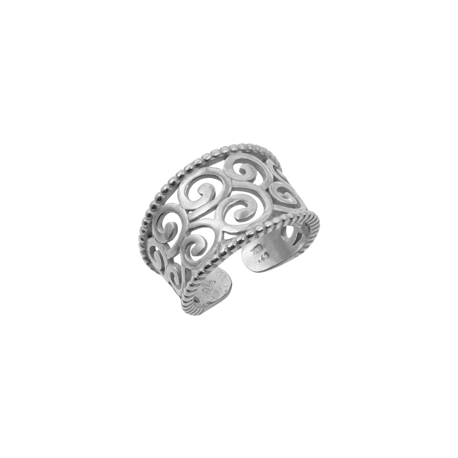Multiple Anthemion Motifs Adjustable Ring